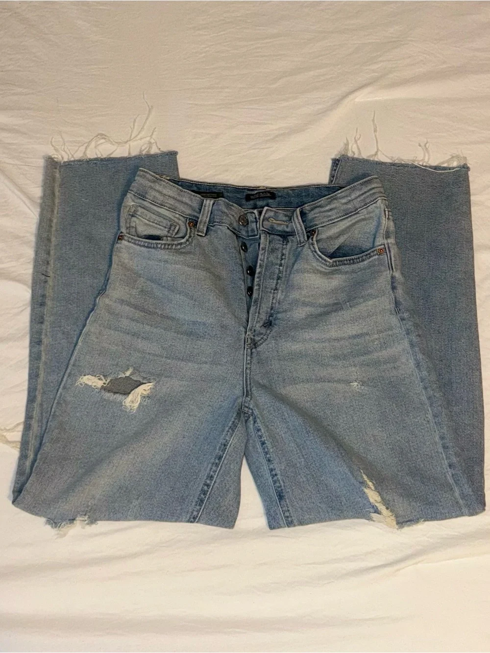 Wild Fable Highest Rise Straight Leg Ripped Jeans - Picture 1 of 6